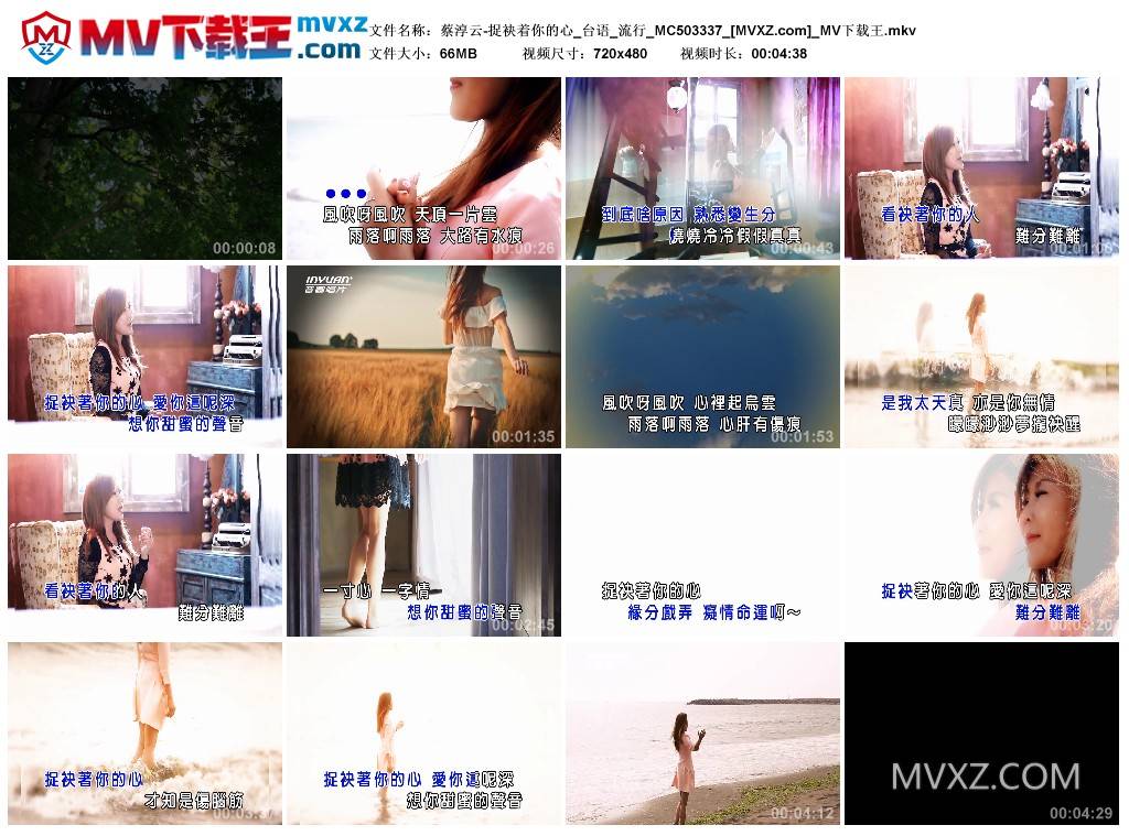 蔡淳云-捉袂着你的心_台语_流行_MC503337